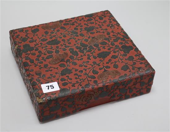 A Ryukya Islands lacquer box